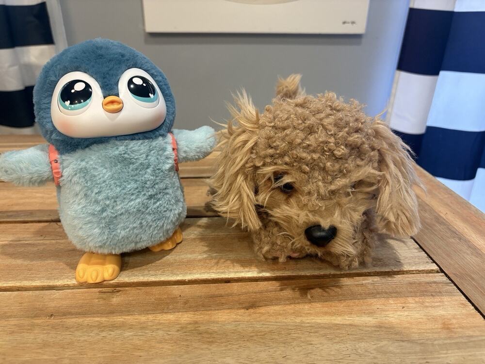 Little Live Pets Blue Interactive Plush Penguin Toy And Dog Lot Of 2